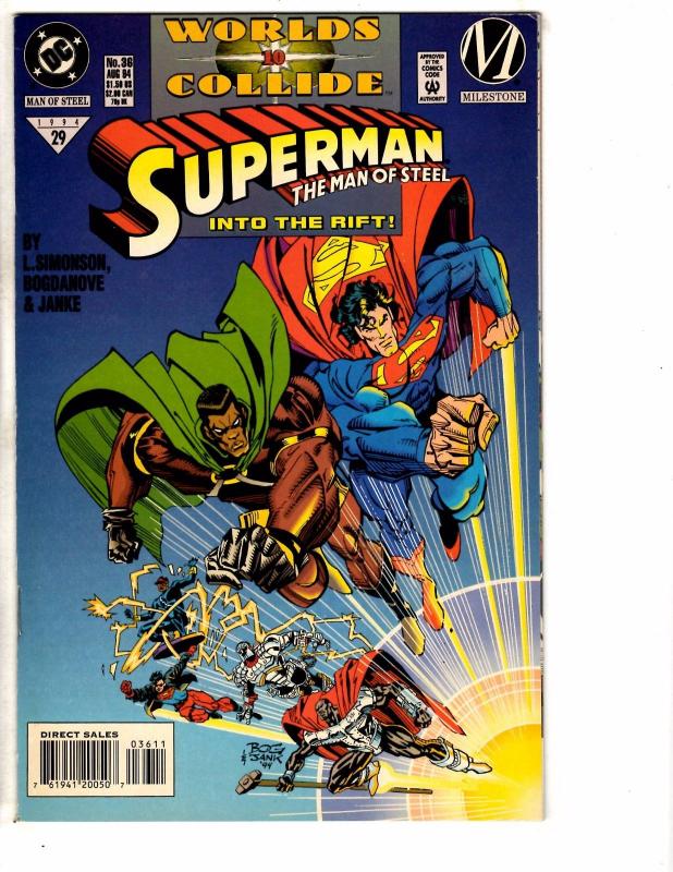 9 Superman Man Of Steel DC Comics # 28 29 31 32 33 34 35 36 37 Batman Flash J214