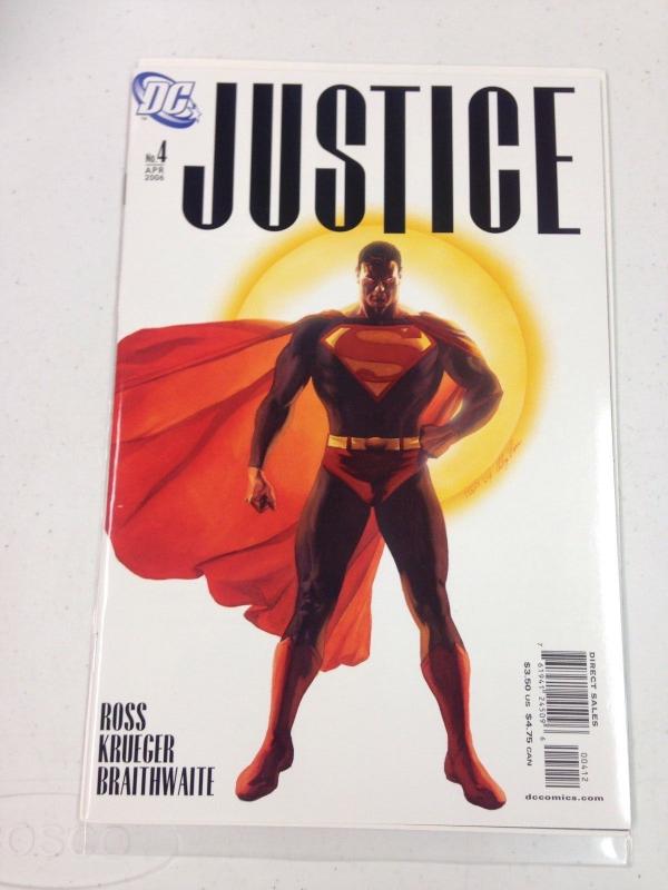 Justice #4 2nd print Alex Ross Cover HTF NM