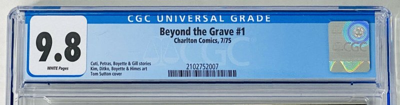 BEYOND THE GRAVE #1 CGC 9.8 SINGLE HIGHEST GRADED STEVE DITKO 1975 NM/MT White 