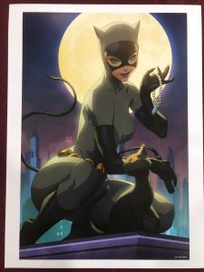 STANLEY ARTGERM LAU CATWOMAN POSTER 12X16NM SHIPPD FLAT BATMAN ANIMATED SERIES