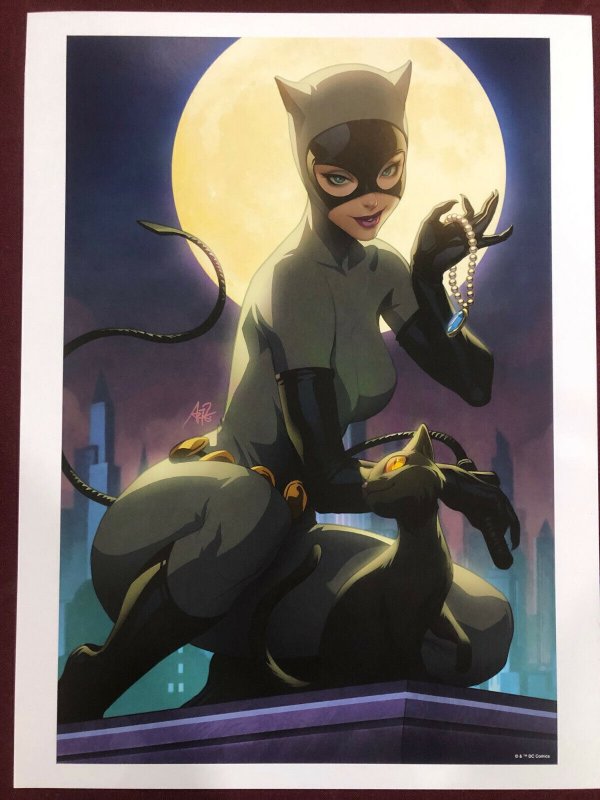 STANLEY ARTGERM LAU CATWOMAN POSTER 12X16NM SHIPPD FLAT BATMAN ANIMATED SERIES