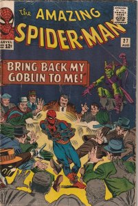 Amazing Spider-Man # 27 VG- 1965 Stan Lee Steve Ditko 5th App Green Goblin [L3]