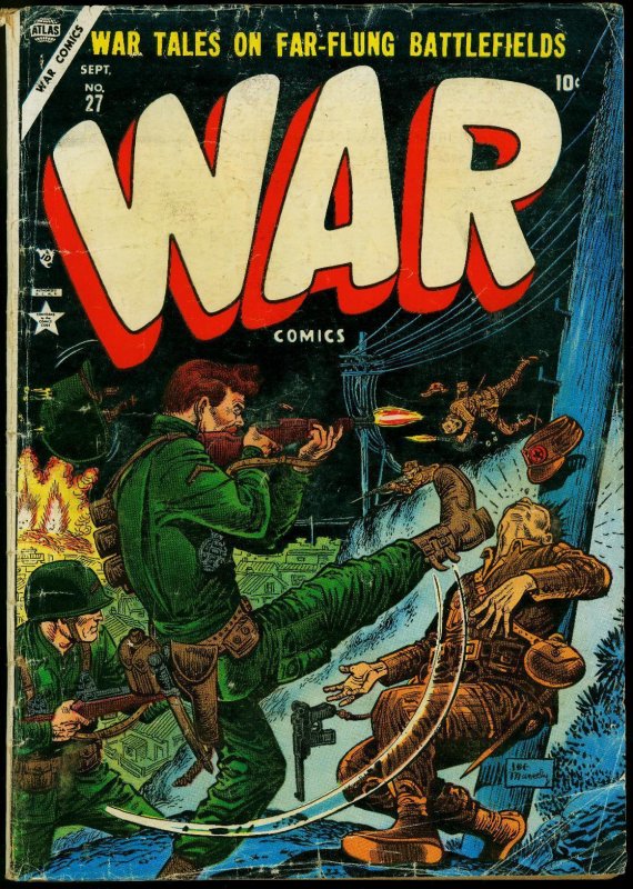 War Comics #27 1954- Maneely- Atlas- Severin- Korean War G/VG