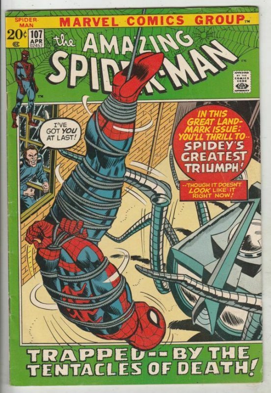 Amazing Spider-Man # 107 Strict FN/VF Mid-High-Grade Artist John Romita Snr