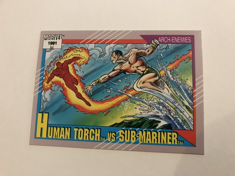 HUMAN TORCH VS. SUB-MARINER #93 : Marvel Universe Series 2 card, 1991, Impel