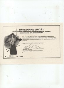 Sinja #1 - Dimensional Platinum Commemorative Edition - (Grade 9.2) 1996