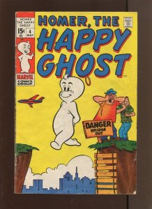 Homer, The Happy Ghost #4 - Danger Bridge Out! (3.5) 1970