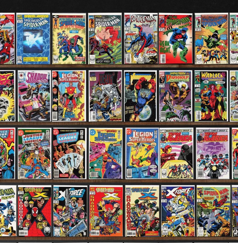Huge Lot 150+ Comics with Spider-Man 2099, Spider-Man, X-Force & More!