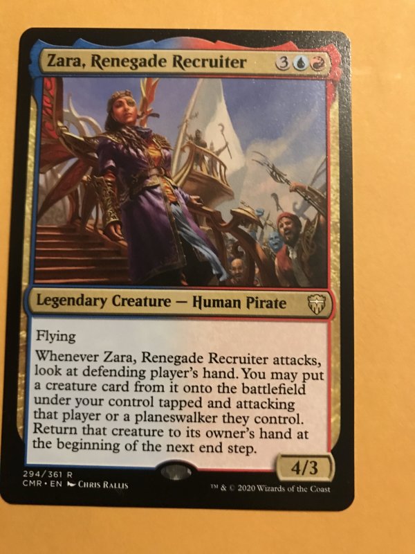 ZARA, RENEGADE RECRUITER : Magic the Gathering MTG card; COMMANDER LEGENDS, NM