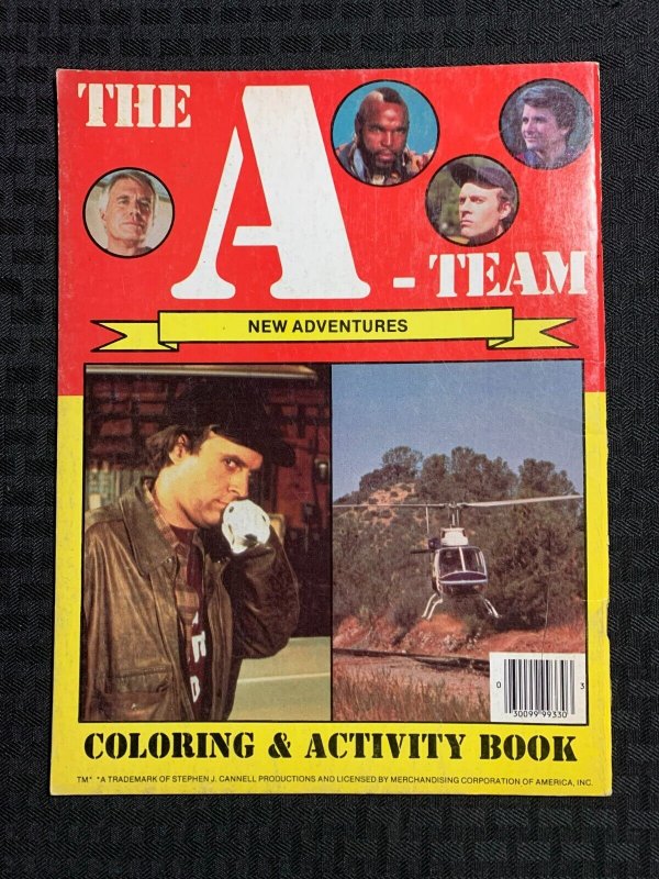 1984 THE A-TEAM Coloring & Activity Book VG+ 4.5 New Adventures UNUSED