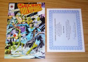 Secret Weapons #2 VF/NM signed by bob wiacek with COA - valiant comics 1993