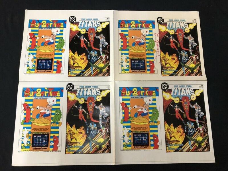 New Teen Titans #1 4 xCover Proof Sheet- George Perez DC Production Art