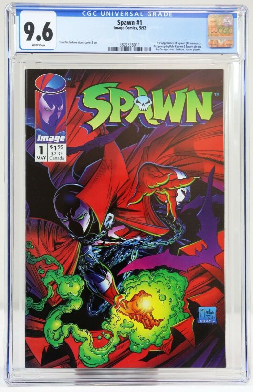 Spawn #1 CGC 9.6 1992 Image Comics Todd McFarlane 