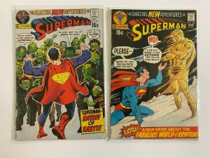 Silver Age Superman Comic Lot 10 Different Books #190-238 4.0 VG (1966-1971)