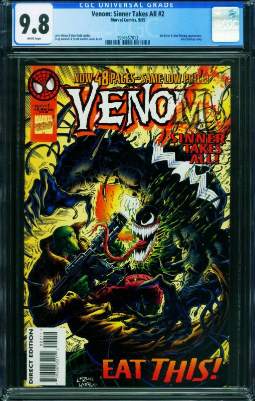 Venom: Sinner Takes All #2 CGC 9.8 Sin-Eater -comic book-1994557013