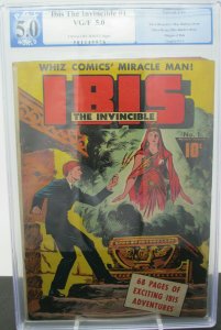 Ibis The Invincible #1 ~ Fawcett 1943 ~ PGX 5.0 VG/F ~ Origin of Ibis