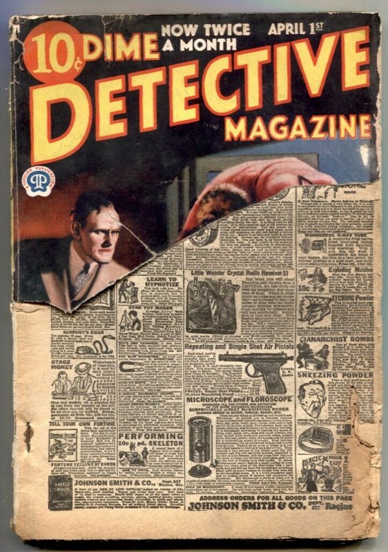Dime Detective Pulp 1st April 1933- Erle Stanley Gardner
