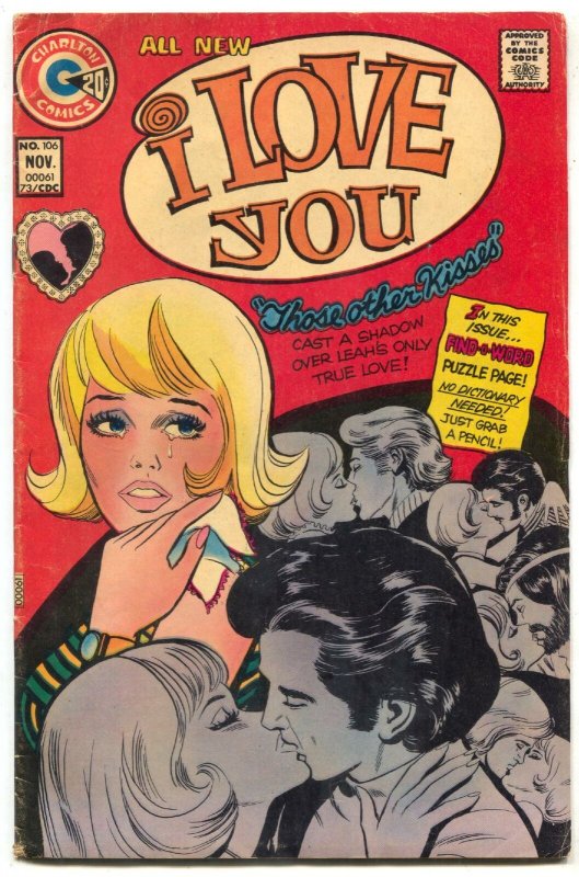 I Love You #106 1973-  Charlton Romance comic- VG