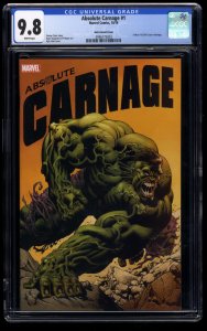 Absolute Carnage #1 CGC NM/M 9.8 White Pages Hotz Variant