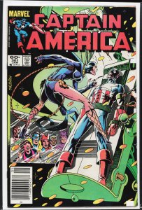 Captain America #301 Newsstand Edition (1984) Captain America