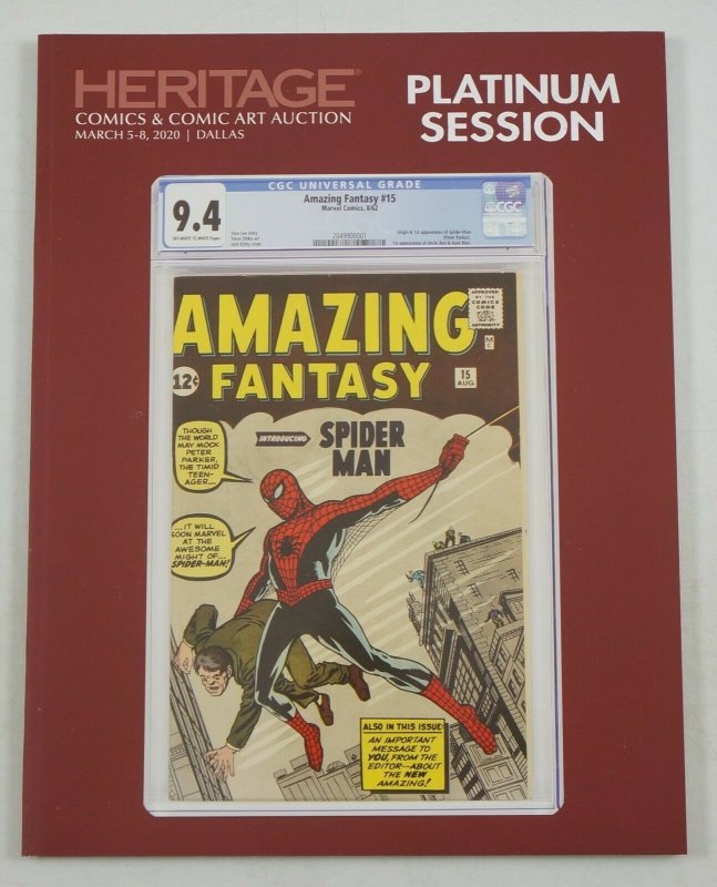 Heritage Comics & Comic Art Auction Catalog #7224  Amazing Fantasy #15 cover 