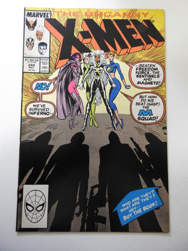 The Uncanny X-Men #244 (1989) VG Condition