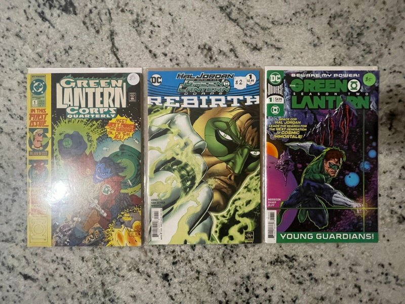 3 DC Comic Books Green Lantern 1 Rebirth 1 Corps Quarterly 1 NM 1st Prnt 42 J801 