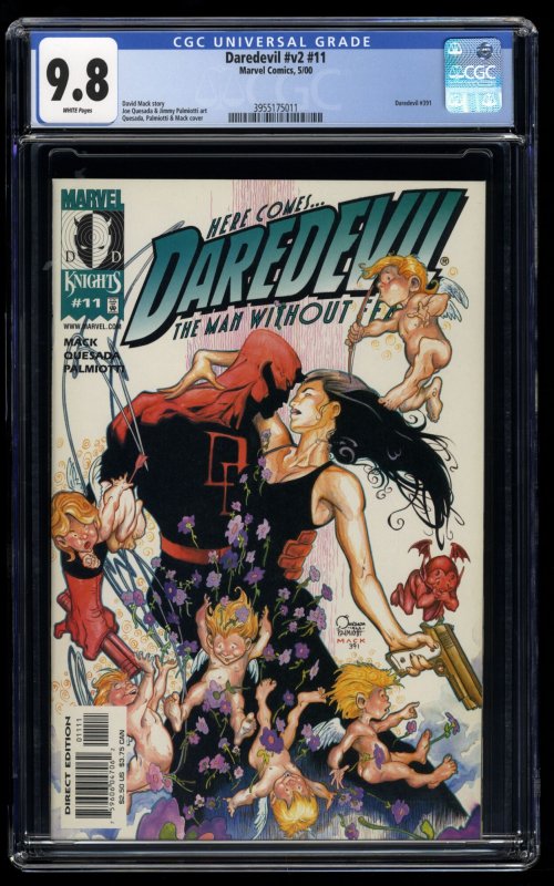 Daredevil #11 CGC NM/M 9.8 White Pages 1st battle with Echo!