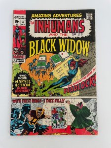 Amazing Adventures # 4 FN Marvel Comic Book Inhumans Black Widow 2 LI6