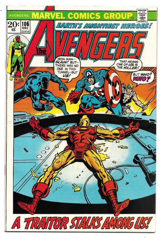The Avengers #106 (1972) VF/NM(9.0)