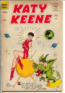 Katy Keene #61 1961-Archie-alien-flying saucer-beatnik fashion-FR