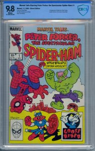 MARVEL TAILS #1 CBCS 9.8 1ST PETER PORKER SPIDER-HAM WHITE PAGES A062 NOT CGC