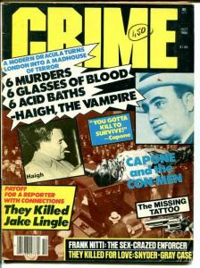 Crime Magazine October 1980-MURDER-CAPONE-FRANK NITTI-VAMPIRE VG