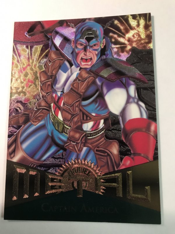 CAPTAIN AMERICA #11 card : Marvel Metal 1995 Fleer Chromium; NM/M Avengers, base