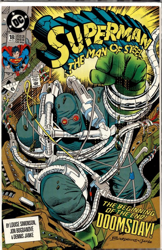 Superman: The Man of Steel #18 (1992) Superman [Key Issue]
