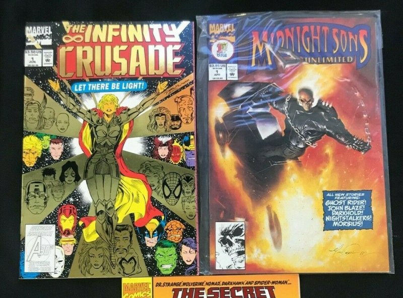 MARVEL #1'S 3PC LOT (VF) INFINITY CRUSADE! SECRET DEFENDERS! MIDGNIGHT SONS!1993