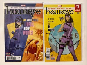 Hawkeye #1 + #2 2017 First Solo Kate Bishop Marvel Comics Disney+ 759606085989