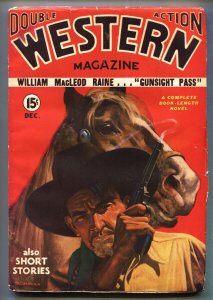 DOUBLE ACTION WESTERN #3 Dec 1934-R.G. Harris cover art-Pulp Magazine