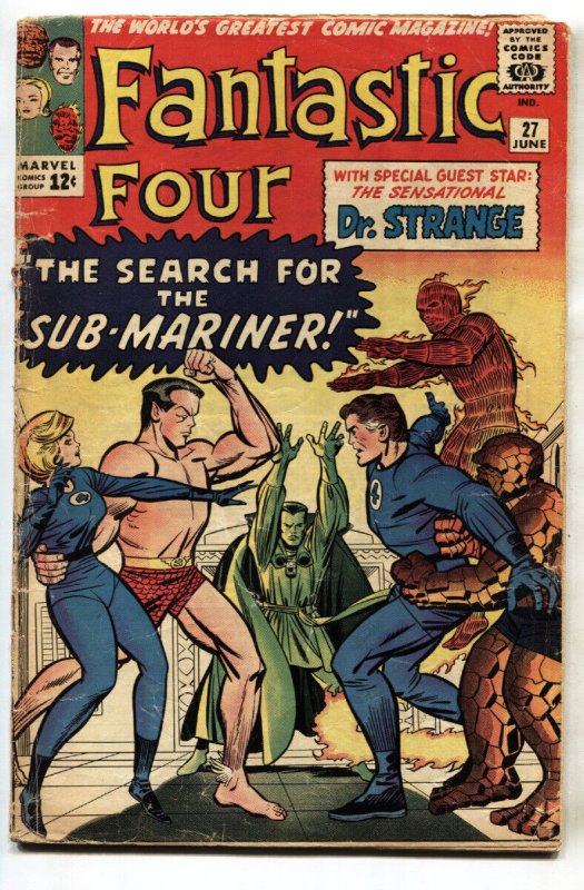 FANTASTIC FOUR #27 DR. STRANGE Sub-Mariner Marvel 1964 comic book