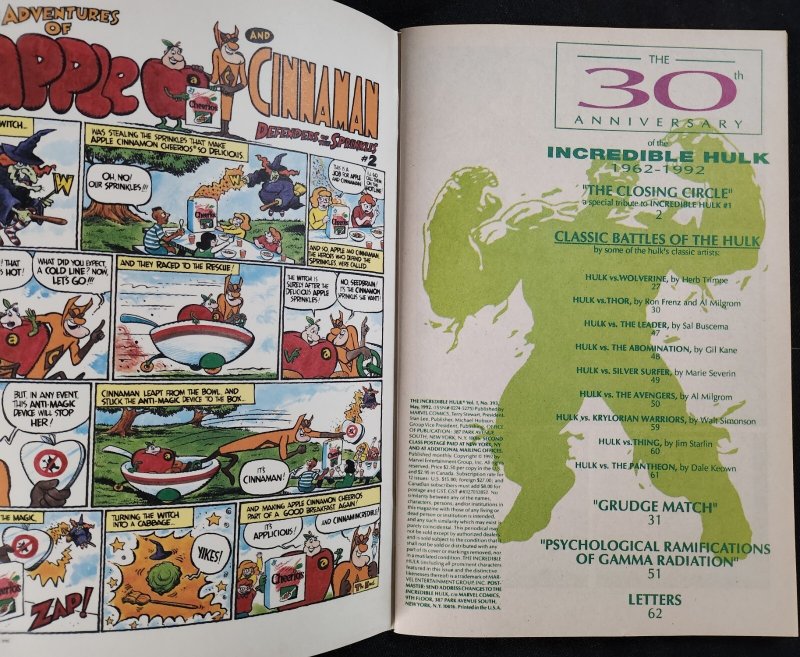 Incredible Hulk #393 - 5PC DEALER SPECIAL / Anniversary Edition (9.0/9.2) 1992