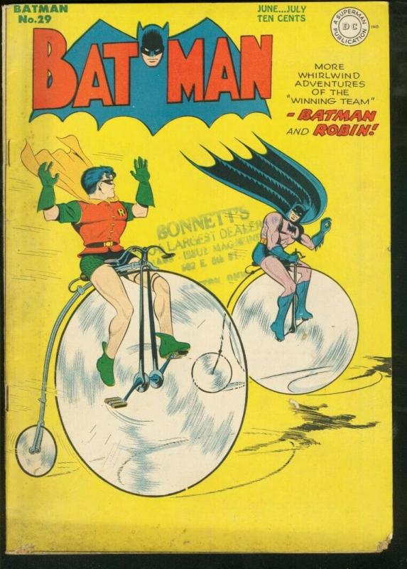 BATMAN #29-BICYCLE CVR-DC COMICS VG