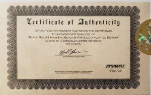 BLACK BAT #2 HIGH-END ADRIAN SYAF B&W ULTRA-LIMITED EDITION W/COA.