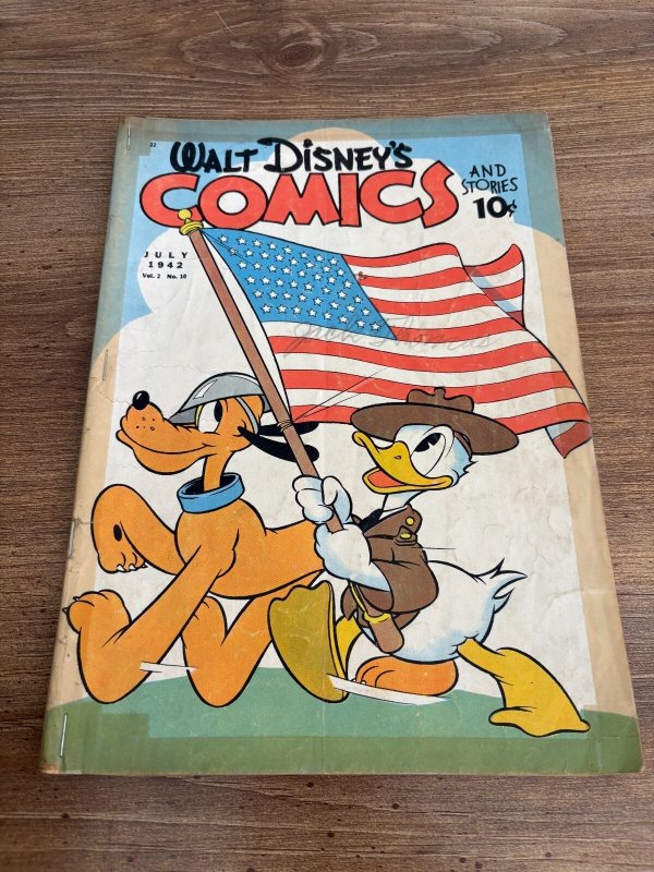 Walt Disney Comics & Stories # 22 July 1942 Dell Golden Age Comic Book 1 J460