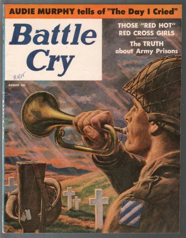 Battle Cry 8/1956-Clarence Doore-Dawn Drey cheesecake-Guadalcanal-FN+