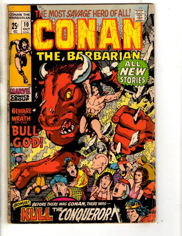 Conan The Barbarian # 10 VG Marvel Comic Book King Kull Red Sonja Sword Sorc RH1