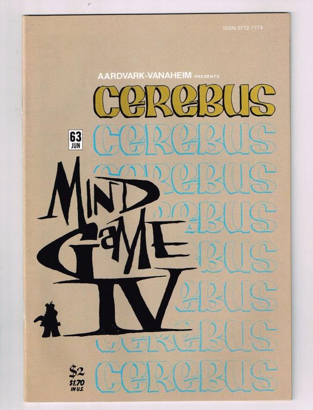 Cerebus The Aardvark # 63 VF Aardvark-Vanaheim Comic Book Dave Sim 1st Print S10