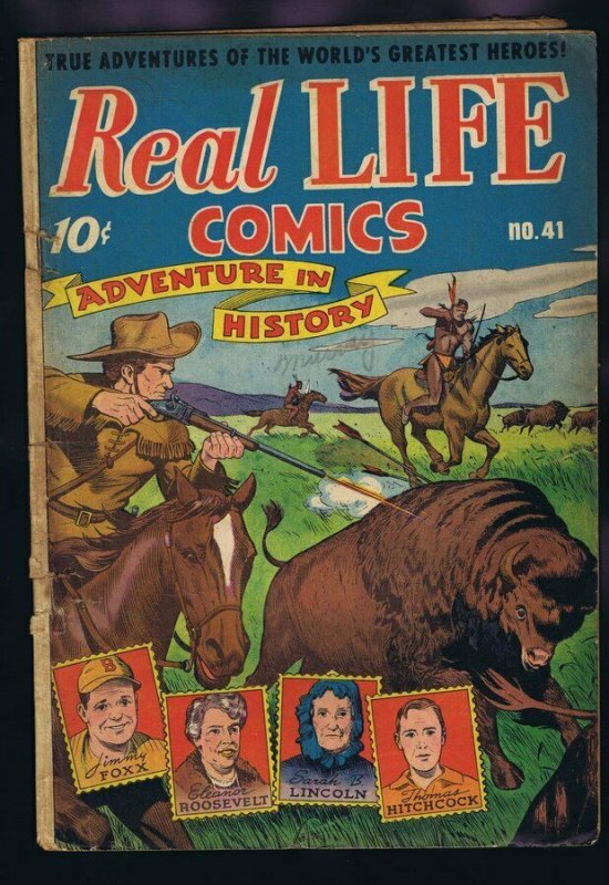 Real Life Comics #41 ORIGINAL Vintage 1947 Nedor Golden Age Jimmie Foxx