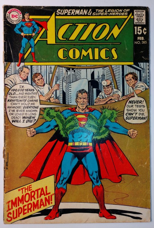 Action Comics #385 (1.0, 1970) Cover Detached with new staples