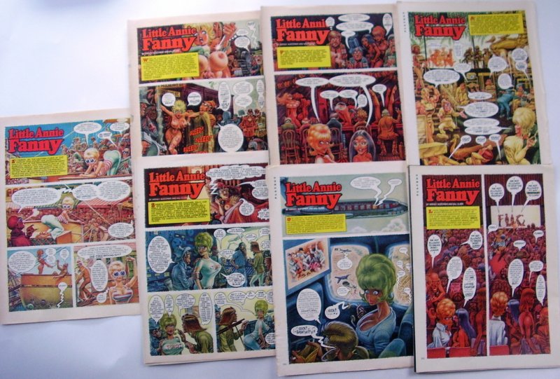 Annie Fanny 7 original playboy comics Set 4