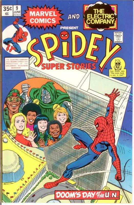 SPIDEY SUPER STORIES 9 VF-NM June 1975 Dr Doom,Hulk COMICS BOOK